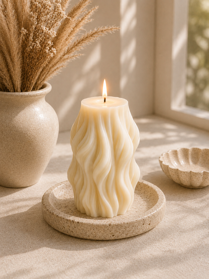 Ocean Swirl Wave Luxury Candle
