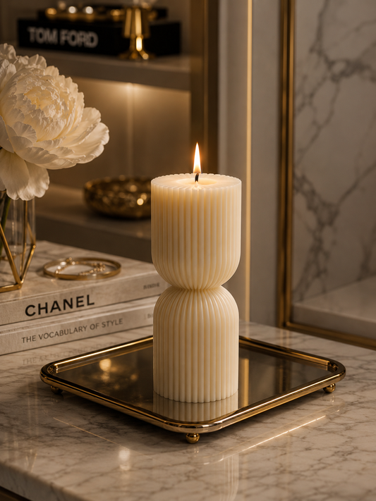 Hourglass Luxe Premium Soy Wax Pillar Candle